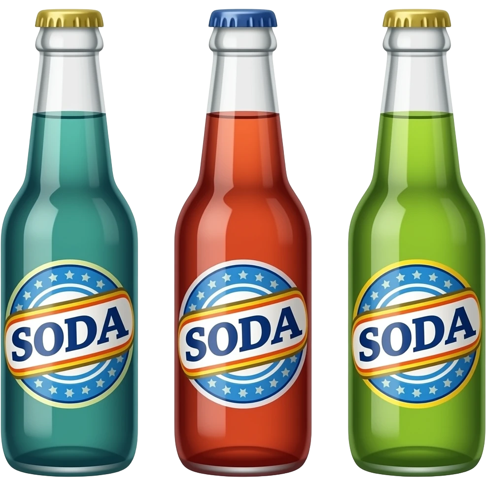 Traditional goli soda glass bottle multiple flavours emoji