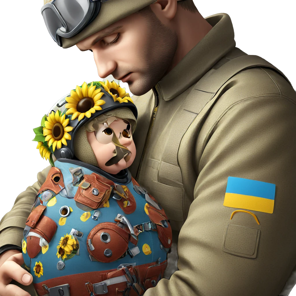 baby pilot with sunflower helmet emoji