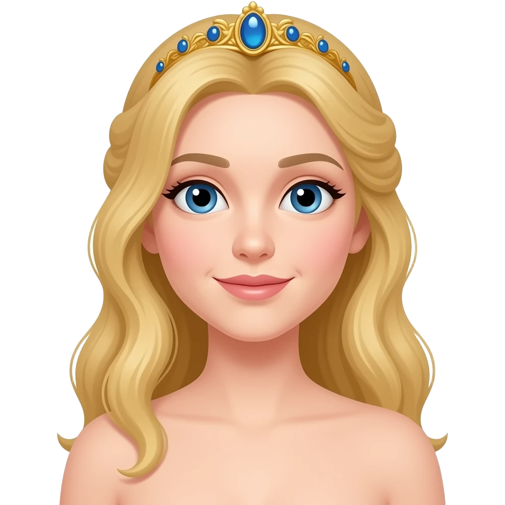 A naked princess emoji