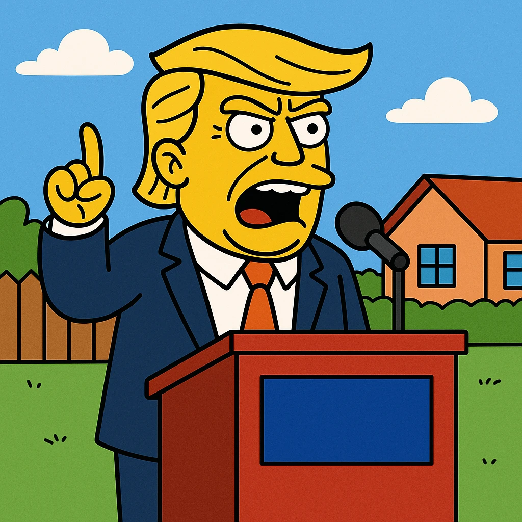 Donald Trump speaking at a rally emoji