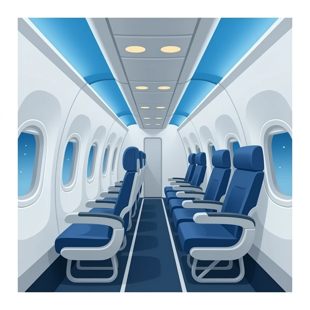 top down airplane interior emoji
