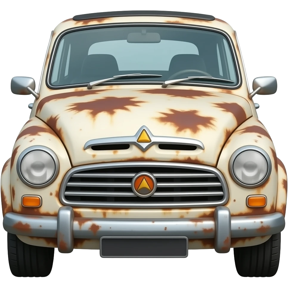 rusty white car emoji