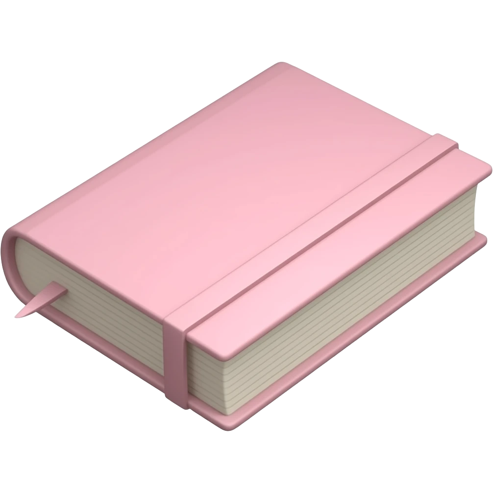 Notebook da cor rosa claro emoji