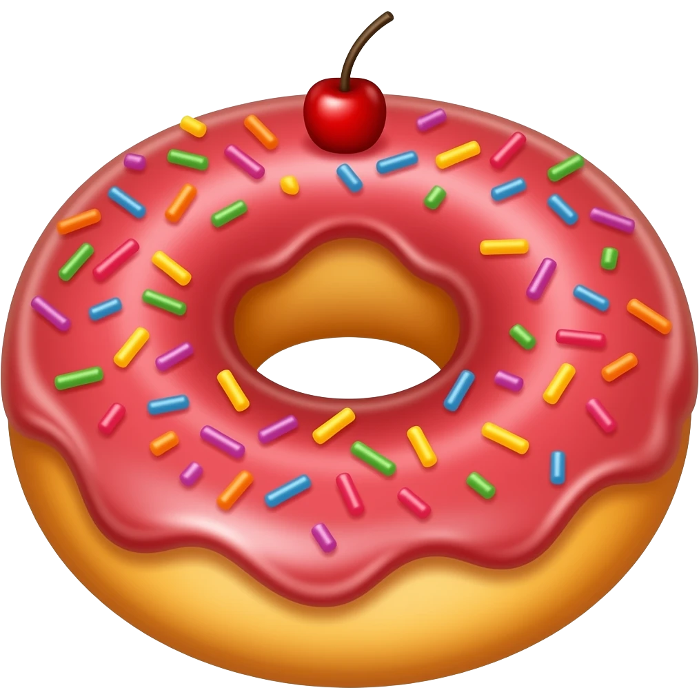 candy apple red glazed donut emoji