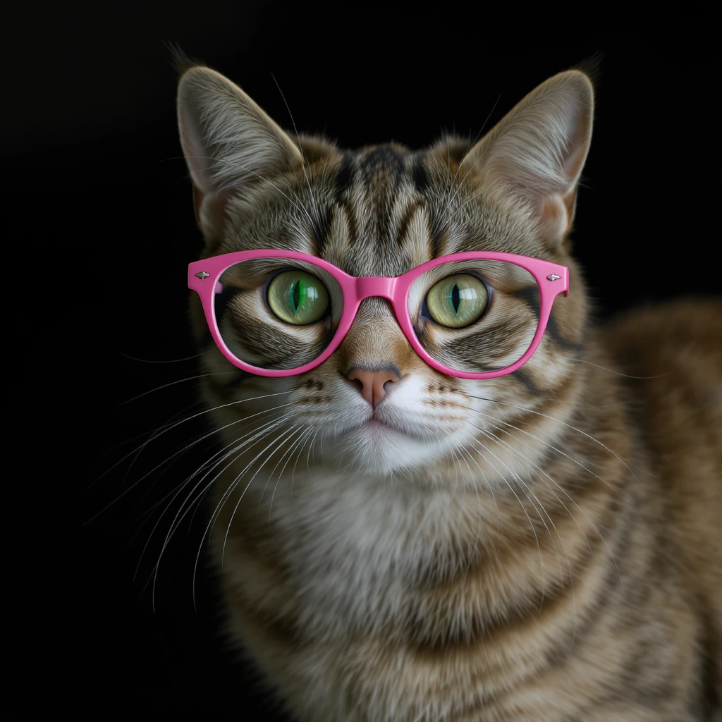 cat in a pink glasses  emoji