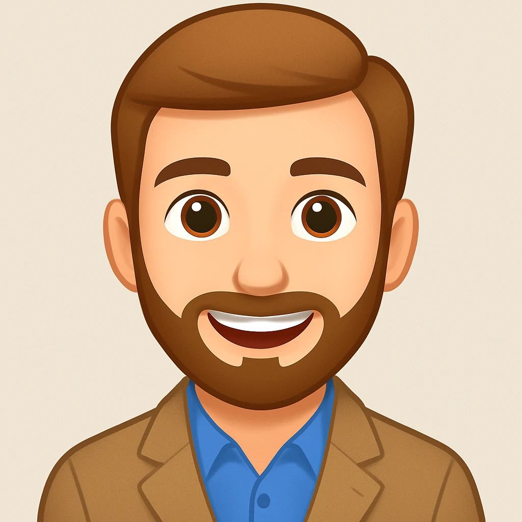 turn the second man in emoji style of the 1st image, match the facial features and get up emoji