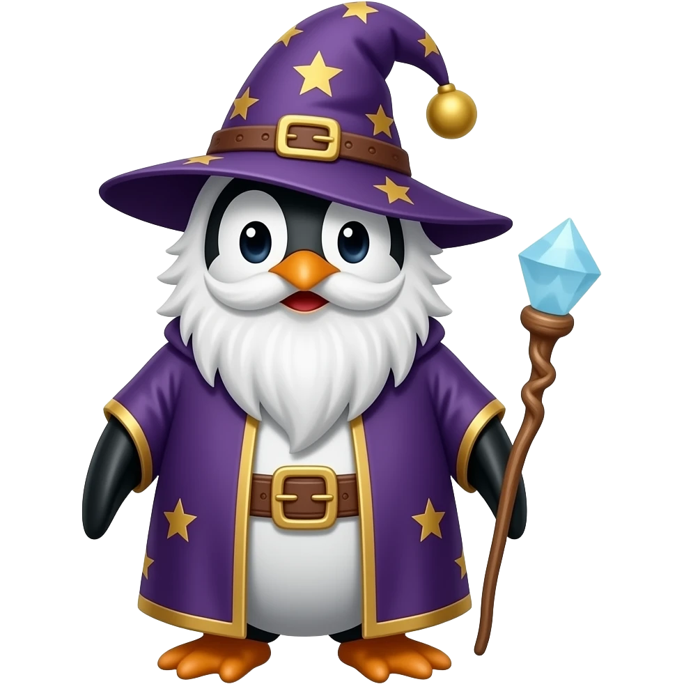 Penguin Wizard emoji