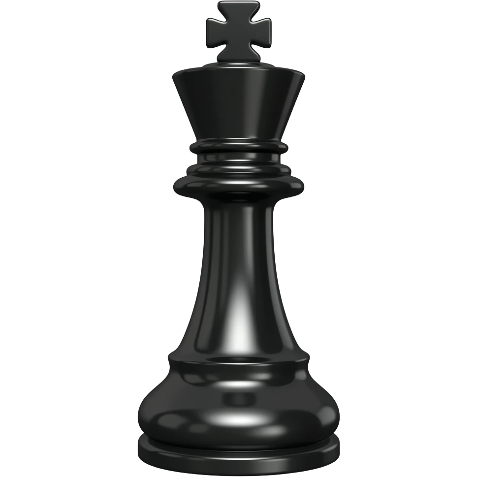 bishop chess piece glossy black emoji