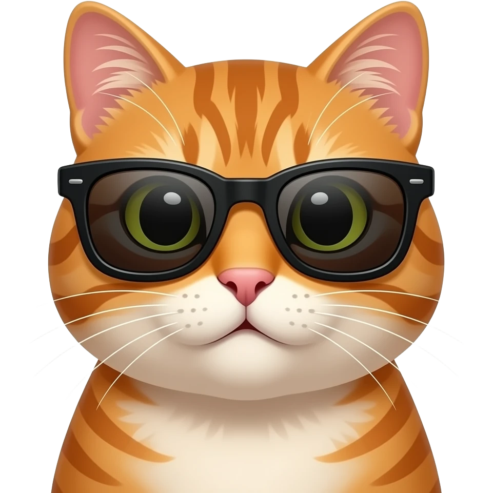 Cat wearing sunglasses emoji