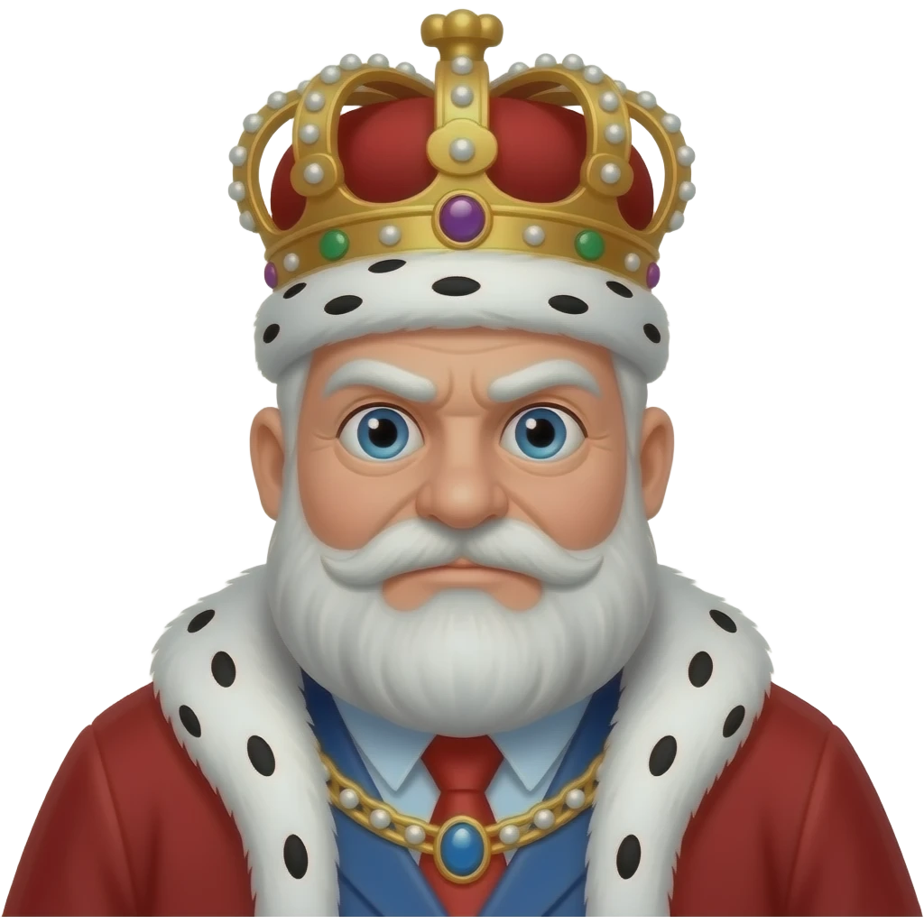 fat old really ugly king no beard double chin emoji