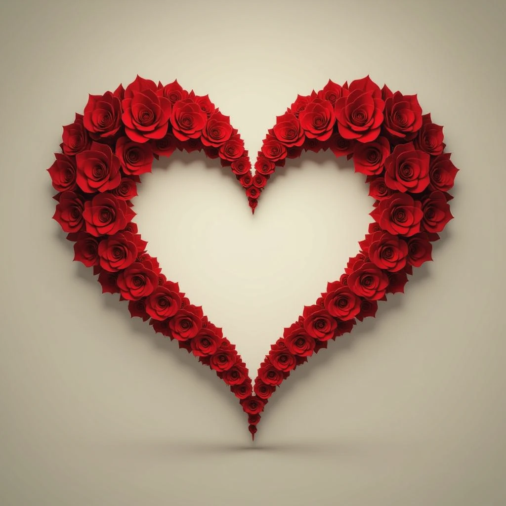 dramatic heart symbol, no background emoji