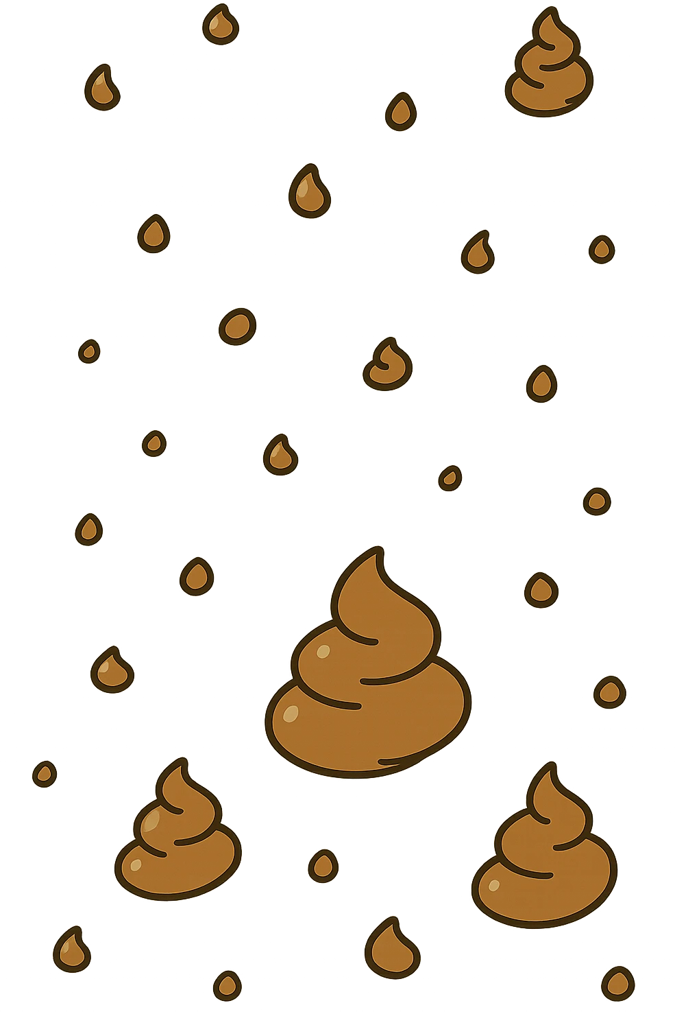 FECI DI ANIMALE A PALLINI CADONO DALL'ALTO emoji