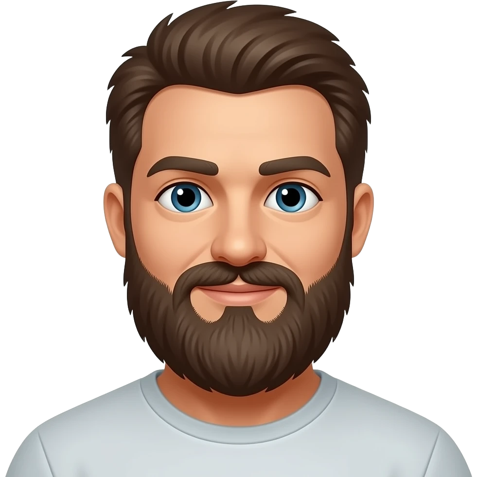Çok sakallı erkek emoji