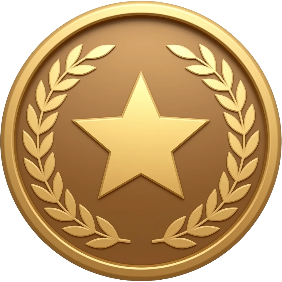 Бронзовая наградная монета emoji