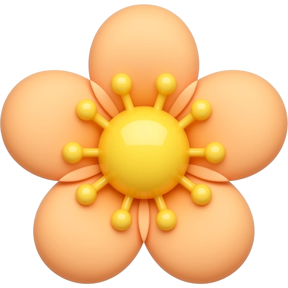 light orange cute flower emoji