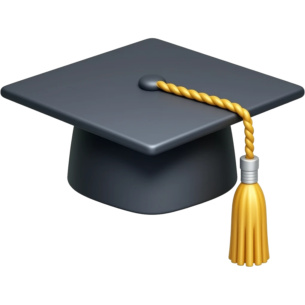 Шапка выпускника emoji