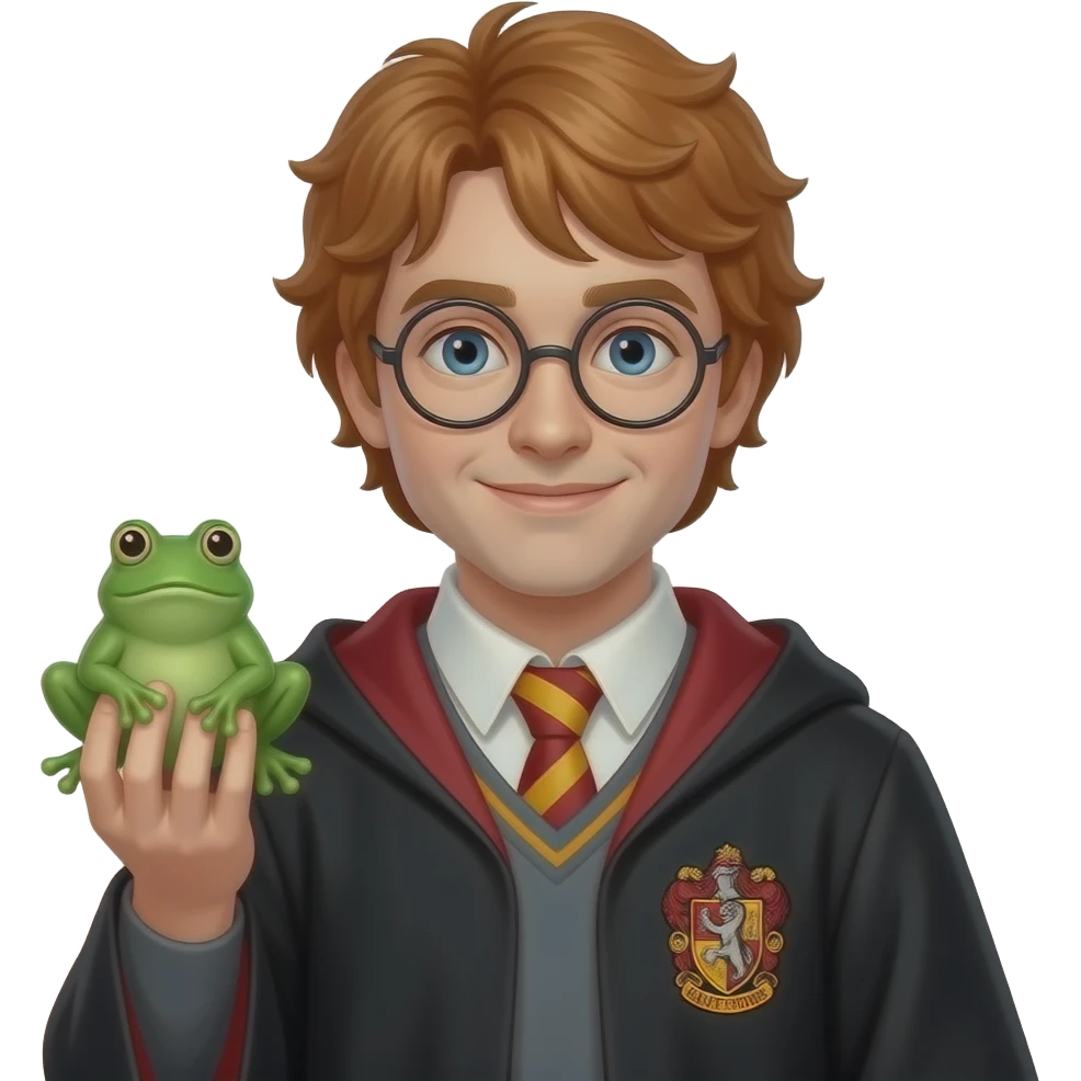 ron weasley holding chocolate frog emoji