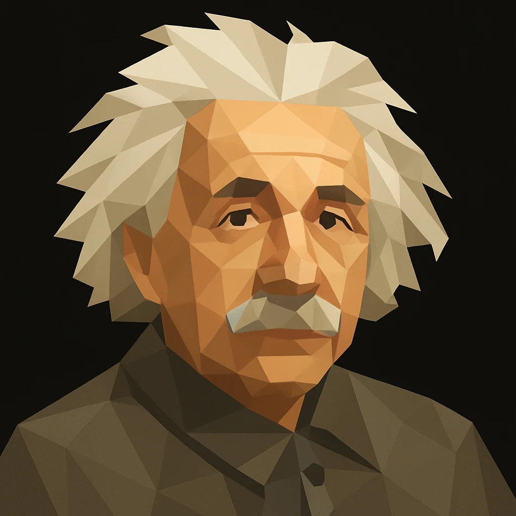 Turn the figure in this picture to an avatar. Low-poly flat style. Pure black background emoji