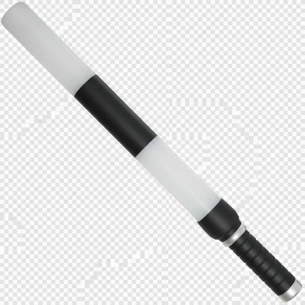 Используя слегка мультяшную, но при этом объемную стилистику cгенерируй жезл ДПС, прозрачный фон emoji