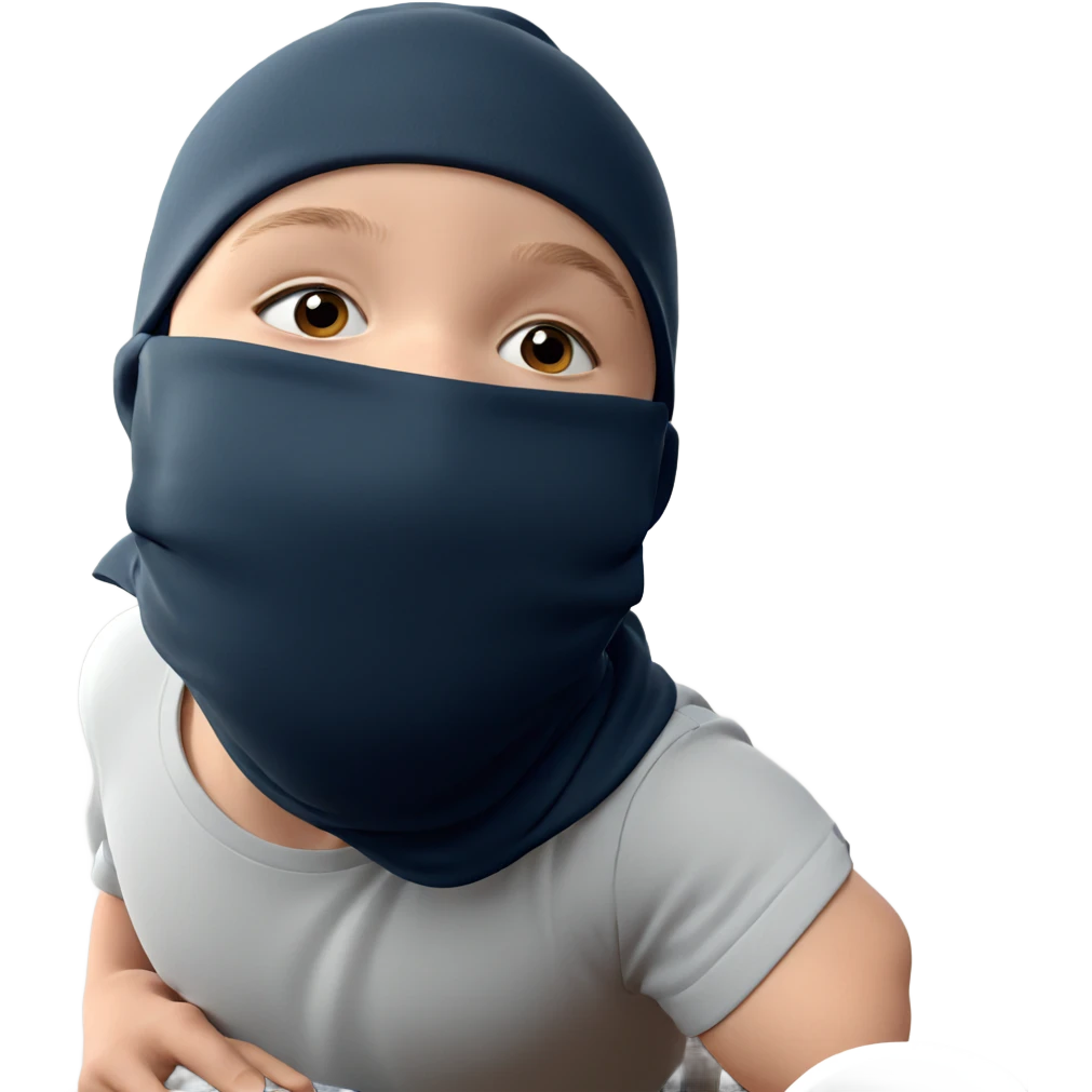 boy in hat with mask emoji