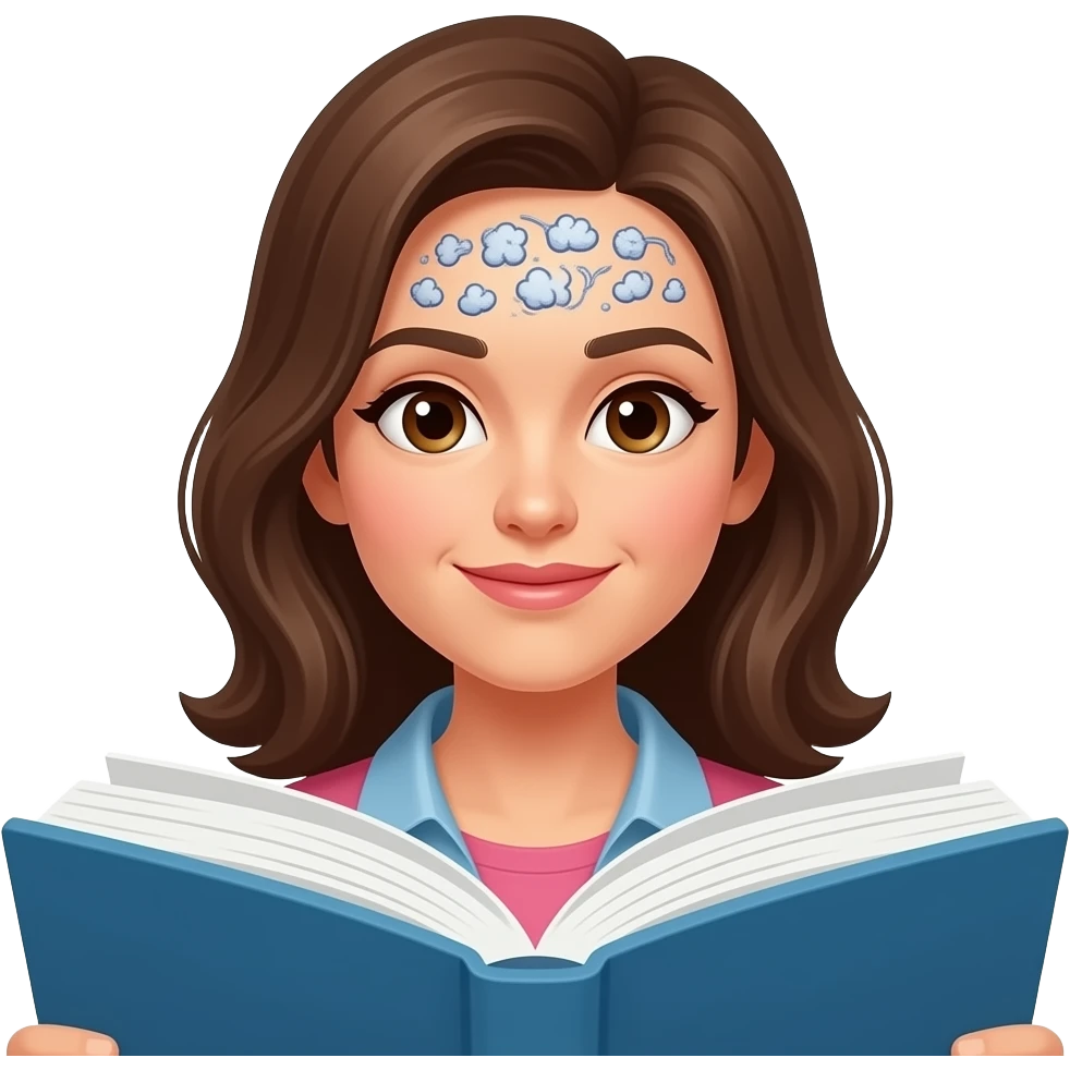 a woman reading people's mind emoji