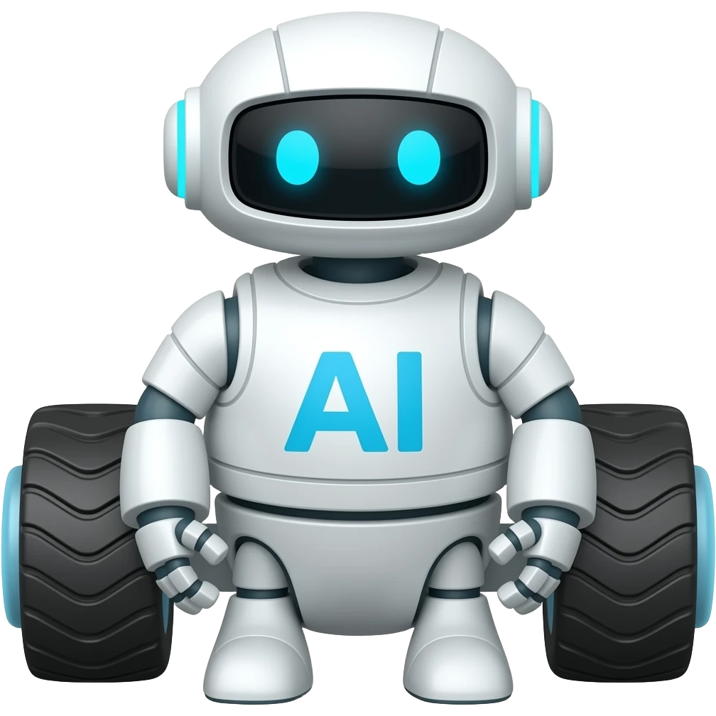 Wheeled ai robotic emoji
