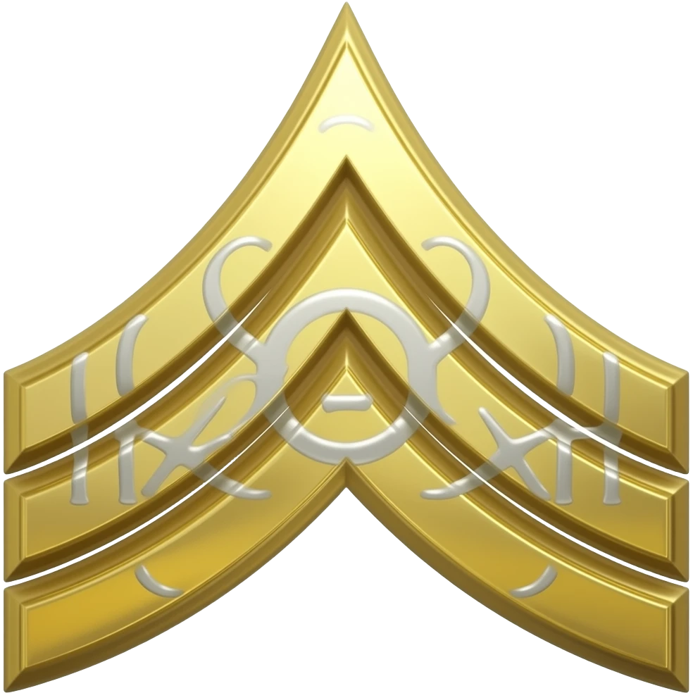 A Golden Bar Rank Insignia emoji