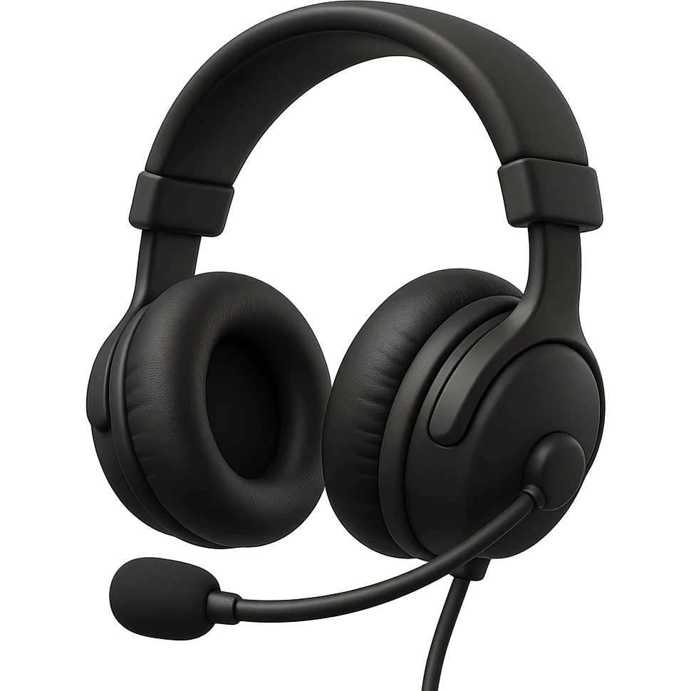 {
  "title": "3D Skeuomorphic Emoji Icon Schema",
  "type": "object",
  "properties": {
    "object": {
      "type": "string",
      "description": "Name of the object to be represented (e.g., 'money bag', 'camera', 'pizza')."
    },
    "style": {
      "type": "string",
      "enum": ["3D skeuomorphic emoji"],
      "description": "Visual style to be used for rendering."
    },
    "materials": {
      "type": "object",
      "properties": {
        "base": {
          "type": "string",
          "description": "Primary material texture, e.g., 'smooth cloth', 'metallic', 'plastic'."
        },
        "details": {
          "type": "array",
          "items": { "type": "string" },
          "description": "Secondary materials or embellishments (e.g., rope, buttons, stitching)."
        }
      }
    },
    "colors": {
      "type": "object",
      "properties": {
        "baseColor": {
          "type": "string",
          "description": "Main color of the object (e.g., '#F5DEB3' for a beige sack)."
        },
        "accentColors": {
          "type": "array",
          "items": { "type": "string" },
          "description": "Accent or highlight colors (e.g., yellow for dollar sign)."
        }
      }
    },
    "lighting": {
      "type": "object",
      "properties": {
        "type": {
          "type": "string",
          "enum": ["soft", "ambient", "studio"],
          "description": "Lighting type used to shade and define volume."
        },
        "shadows": {
          "type": "boolean",
          "description": "Indicates if soft drop shadows are used."
        }
      }
    },
    "geometry": {
      "type": "object",
      "properties": {
        "dimensionality": {
          "type": "string",
          "enum": ["3D"],
          "description": "Indicates that object is rendered in 3D."
        },
        "roundedEdges": {
          "type": "boolean",
          "description": "Indicates if object has smooth, rounded edges."
        }
      }
    },
    "expression": {
      "type": "string",
      "enum": ["playful", "realistic", "friendly"],
      "description": "Overall emotional tone of the icon."
    },
    "background": {
      "type": "string",
      "enum": ["transparent", "white", "gradient"],
      "description": "Background type for the rendered emoji."
    }
  },
  "required": ["object", "style", "materials", "colors", "lighting", "geometry", "expression", "background"]
}

over the ear headphones with a mic emoji