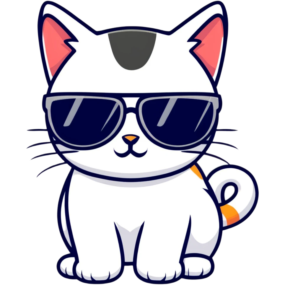 Cat with sunglasses emoji