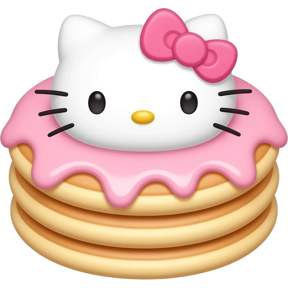 Hello kitty Pancakes emoji