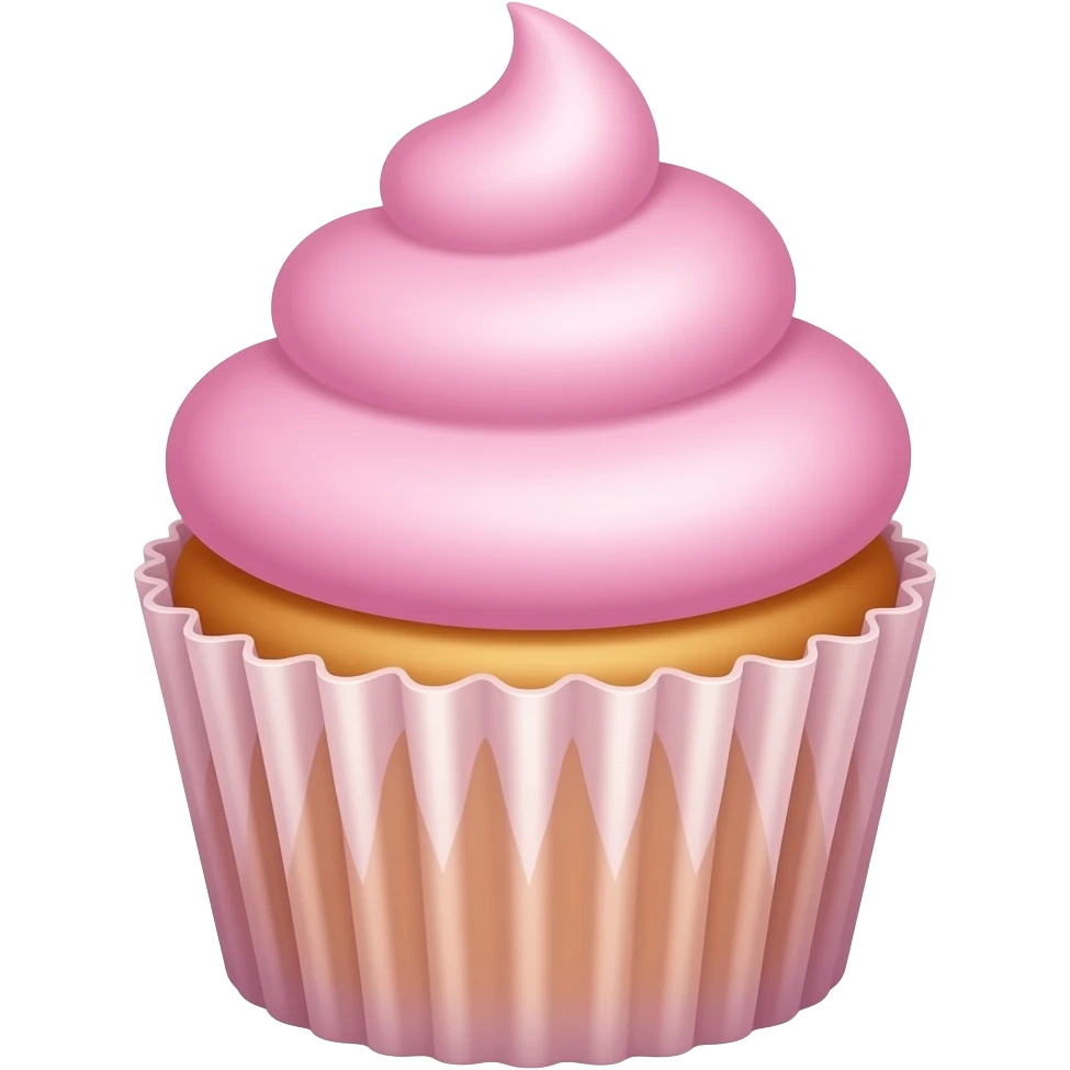 Cupcake with pink icing emoji