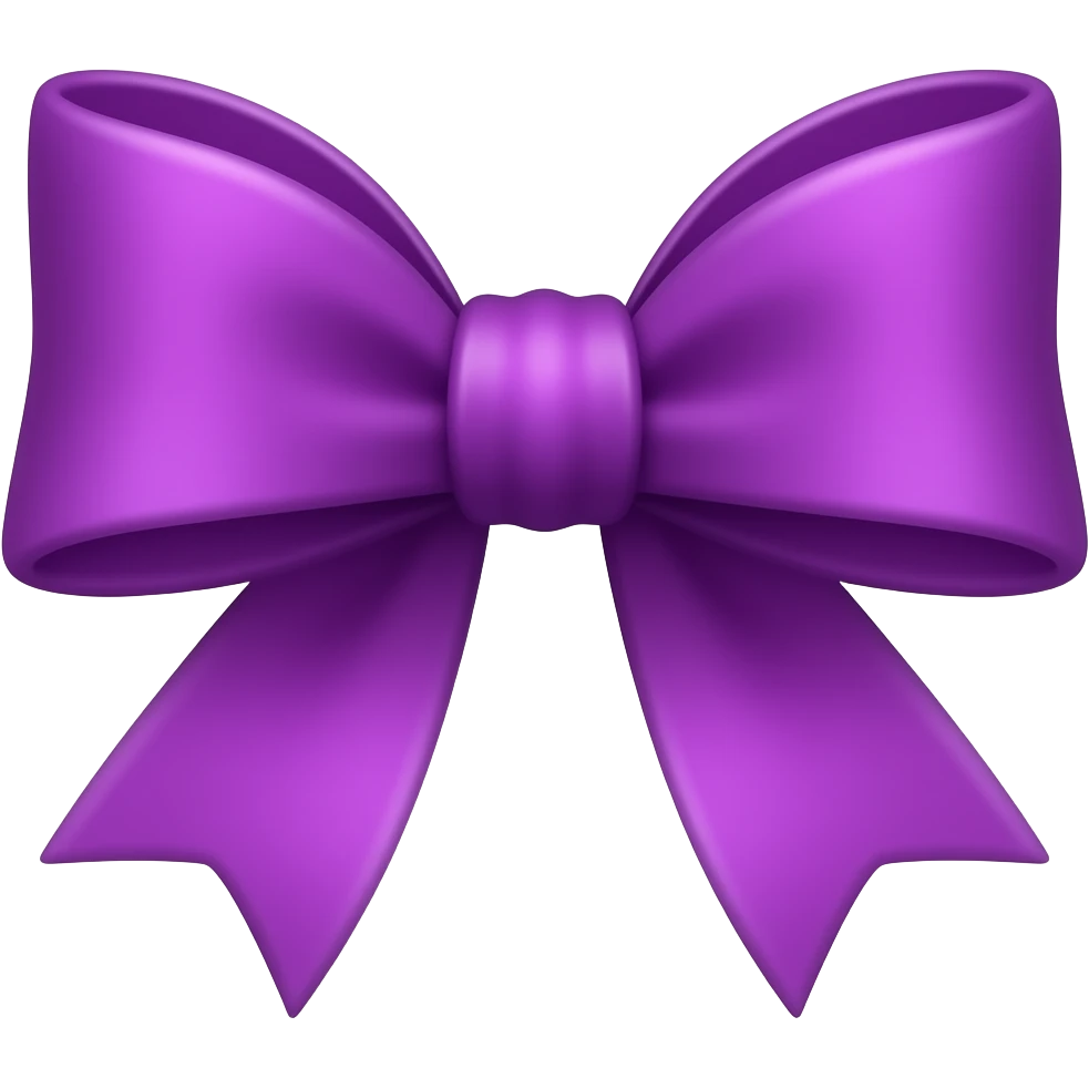 purple bow emoji