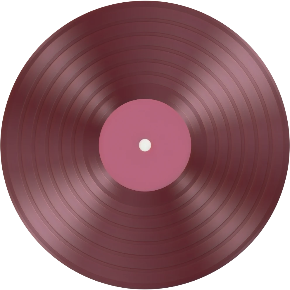 Vinyl record, cherry Burgundy with gloss, high quality emoji