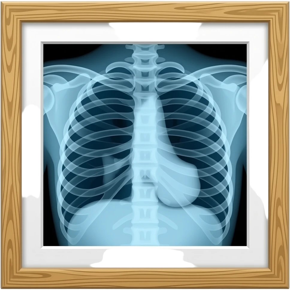 Emoji de una radiografia enmarcada emoji
