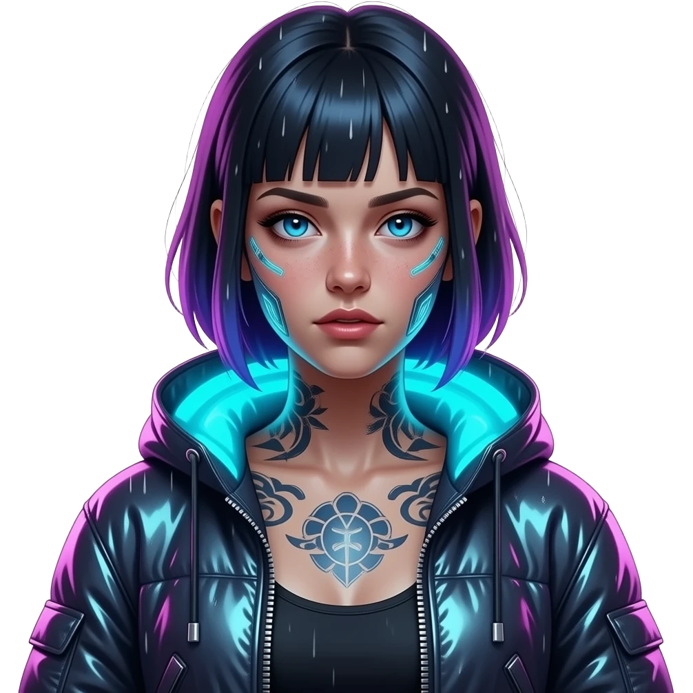 Cyberpunk girl emoji