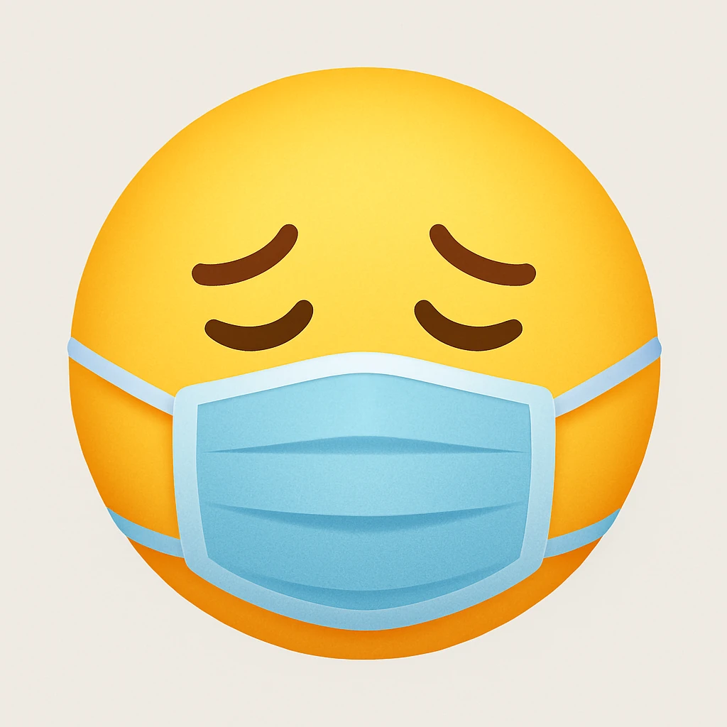 emoji with face with medical mask emoji