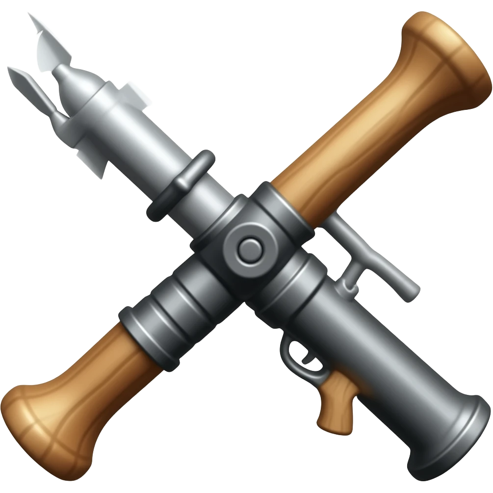 A large bazooka harpoon emoji