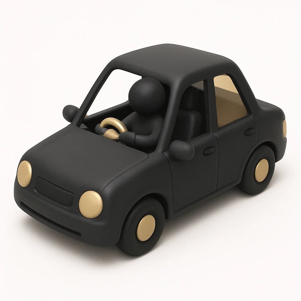 person driving a car emoji