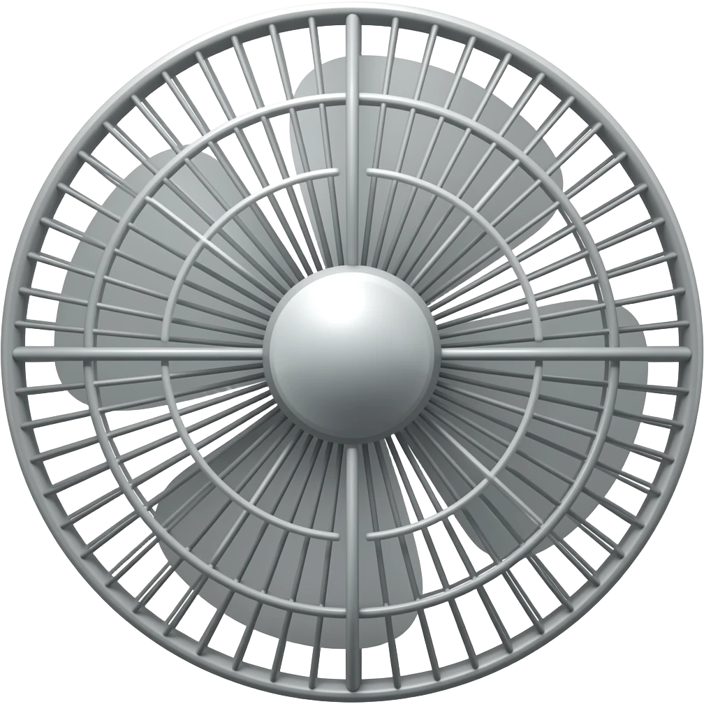 The damaged fan emoji