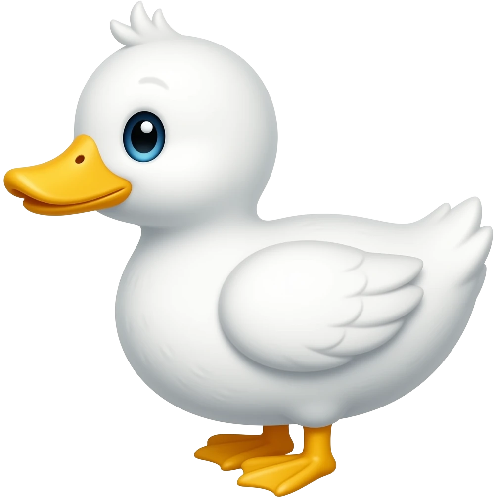 Cartoon white duck emoji