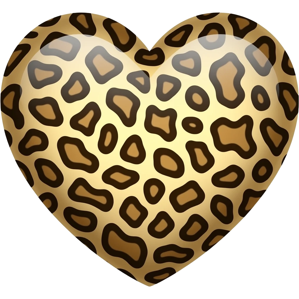 Un corazon con animal print emoji