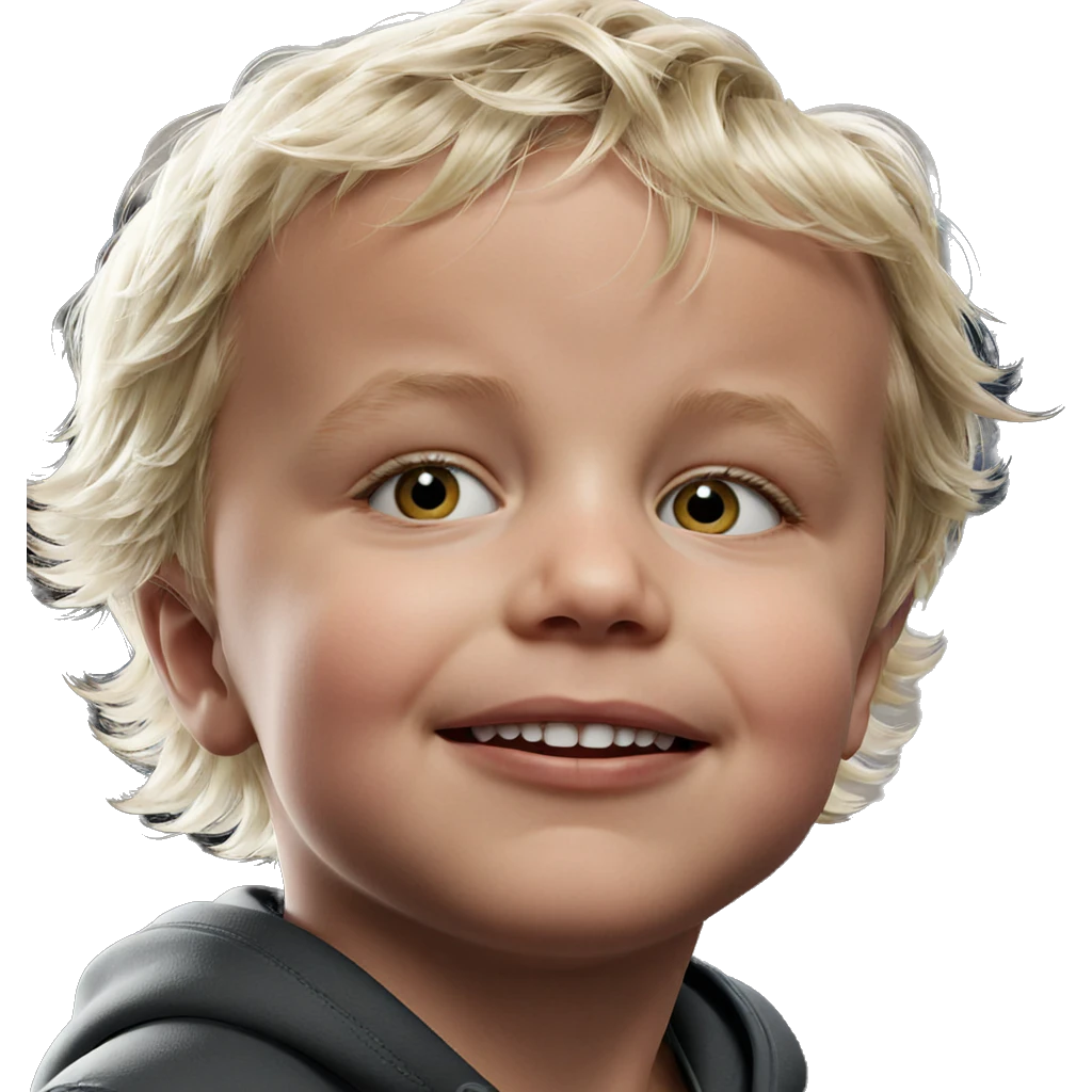 blonde boy portrait looking at viewer emoji