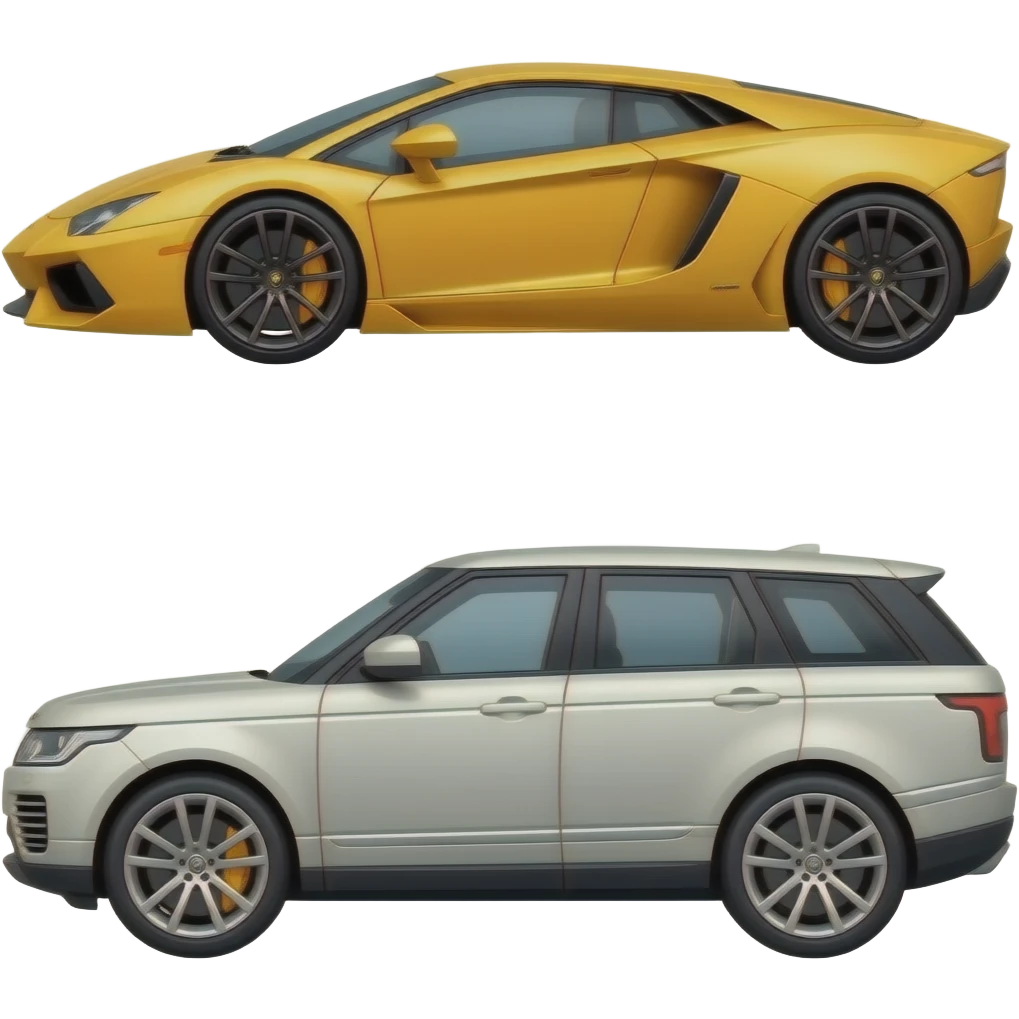 Make a Lamborghini and a Range Rover emoji