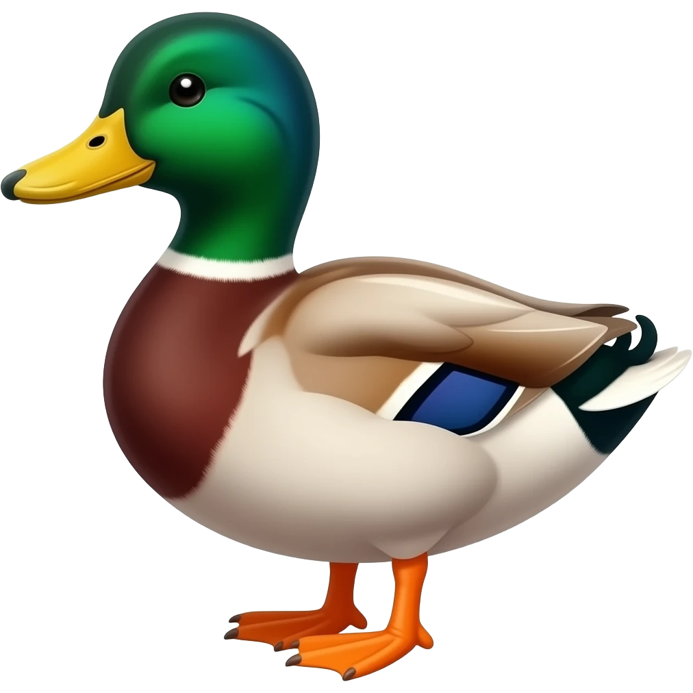 A duck with -D beloe it emoji