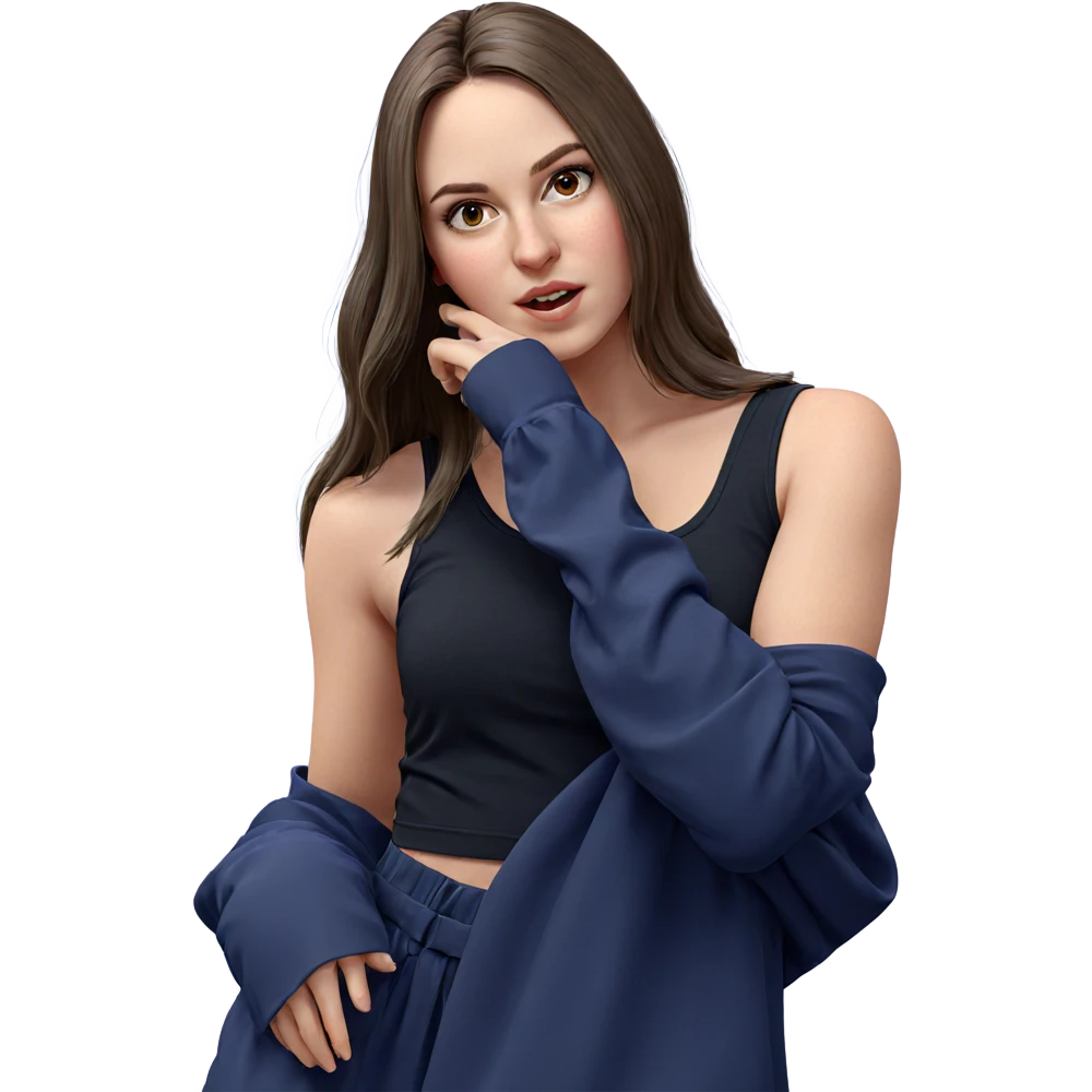 realistic portrait of girl emoji