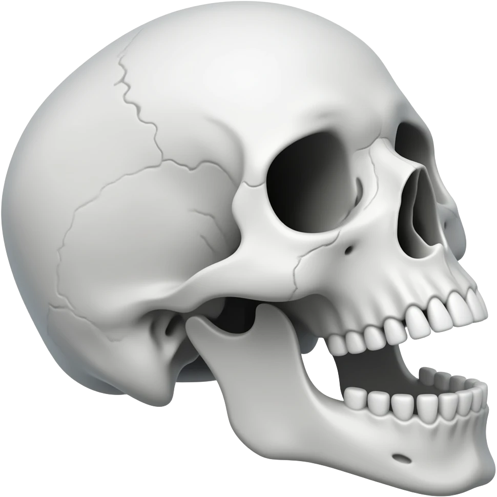 calavera con la boca muy abierta emoji