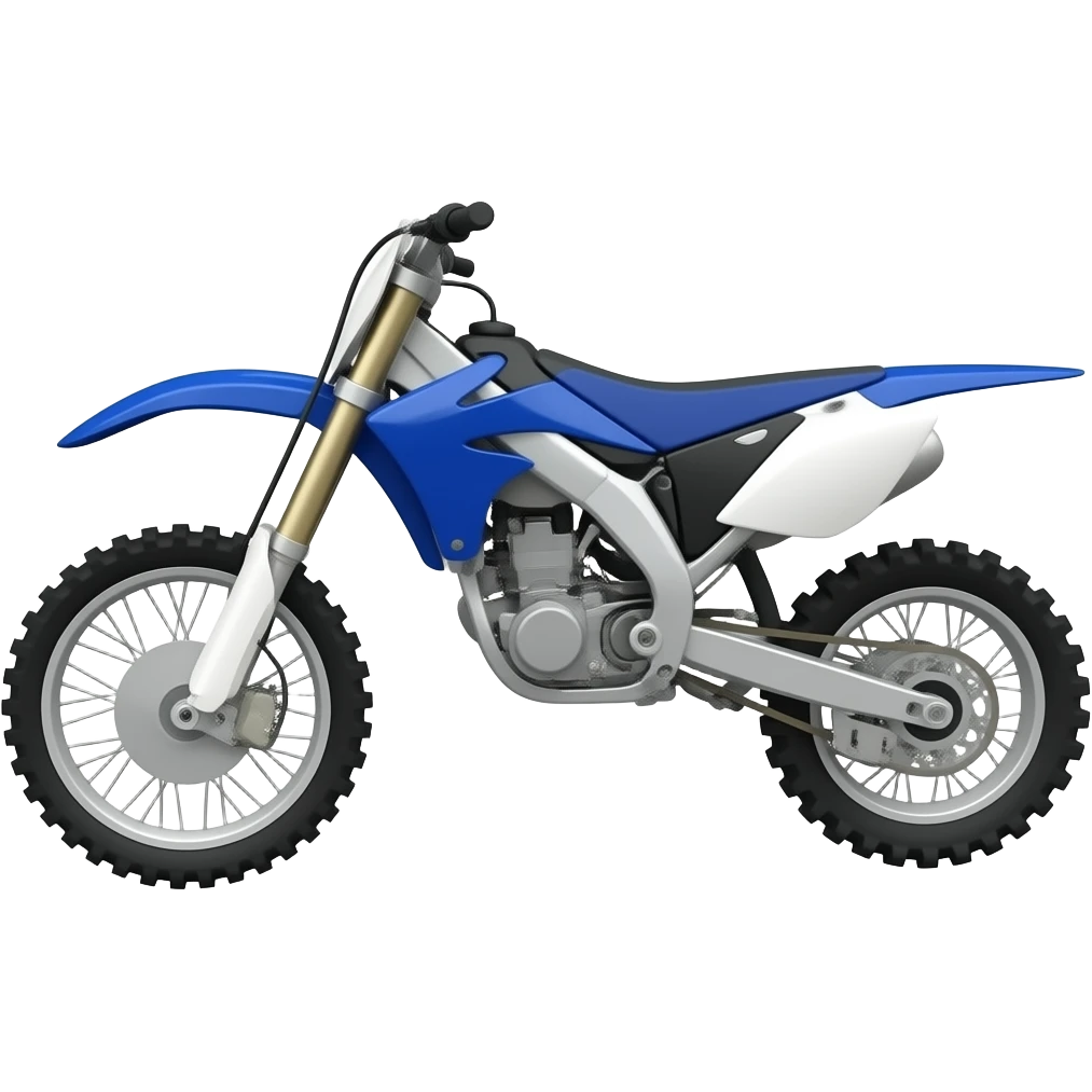 dirt bike with white and blue colors emoji