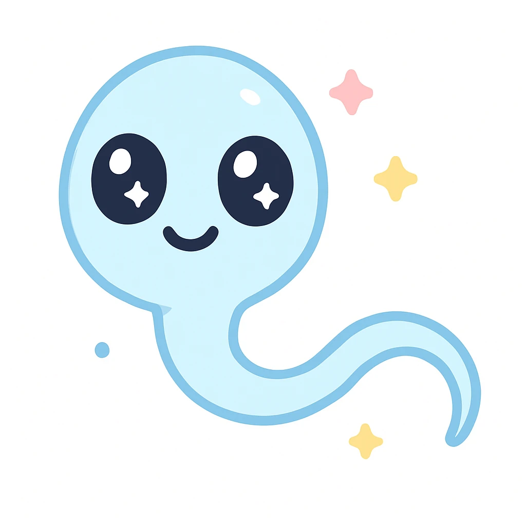 sperm emoji, cartoonish emoji