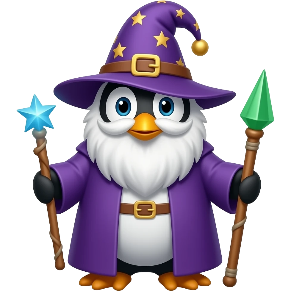Penguin Wizard emoji