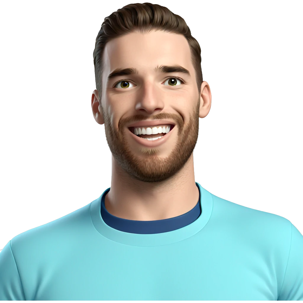 smiling boy in blue shirt emoji